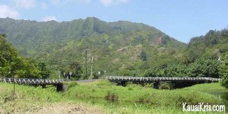 One of Kauai's one-lane bridges